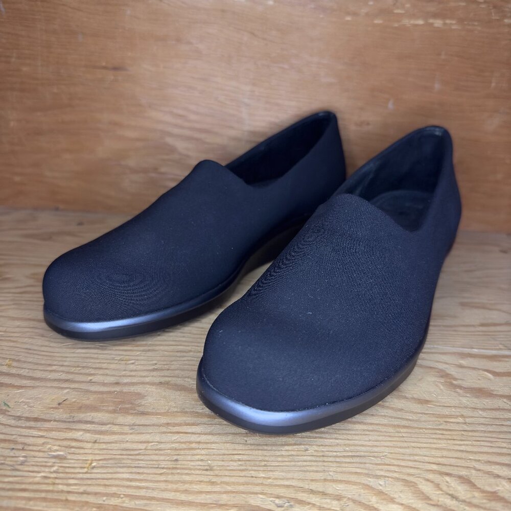 SAS Bliss Women’s 6.5S Black Wedge Slip-On Shoes Tripad Comfort Slim EUC